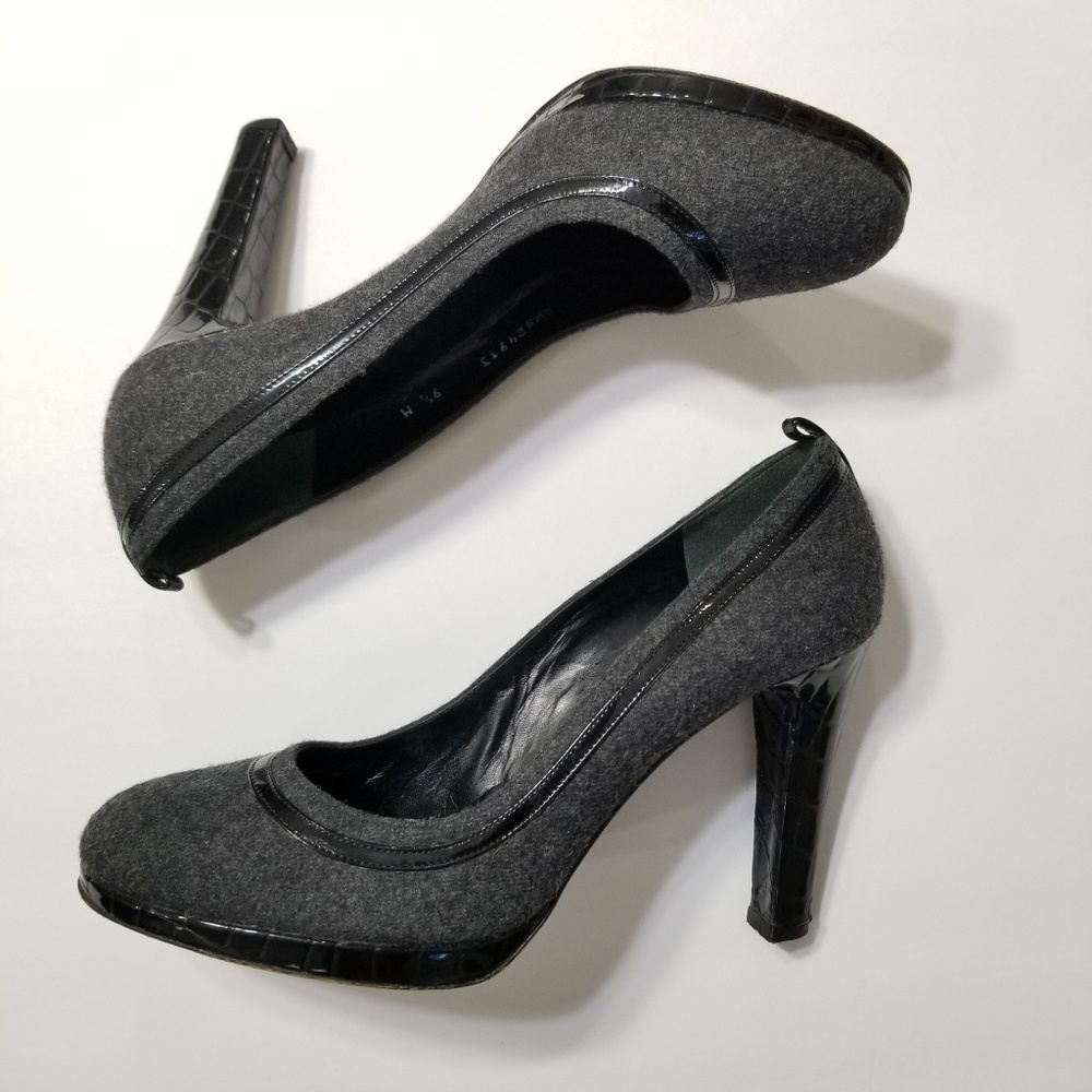 Stuart Weitzman Scoop NYC Black Patent Pumps 9.5 - Picture 4 of 7